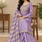 Jewel Neck Ready To Wear Glass Silk Sharara Set