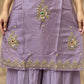 Jewel Neck Ready To Wear Glass Silk Sharara Set