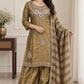 Jewel Neck Ready To Wear Glass Silk Sharara Set