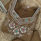 Jewel Neck Ready To Wear Glass Silk Sharara Set