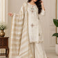 Jewel Neck Glass Silk Sharara Set