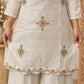 Jewel Neck Glass Silk Sharara Set