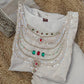 Jewel Neck Glass Silk Sharara Set