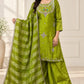 Jewel Neck Glass Silk Sharara Set
