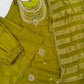 Jewel Neck Glass Silk Sharara Set