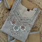 Gold Jewel Neck Sharara Set