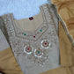 Gold Jewel Neck Sharara Set