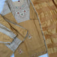 Gold Jewel Neck Sharara Set