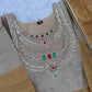 Gold Jewel Neck Sharara Set