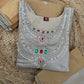 Gold Jewel Neck Sharara Set
