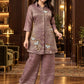 Mauve Beaded Floral Co-ord Set