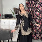 Black Sequin Keyhole Sharara Set