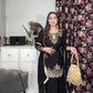 Black Sequin Keyhole Sharara Set