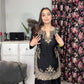 Black Sequin Keyhole Sharara Set