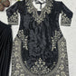 Black Sequin Keyhole Sharara Set