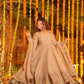 Crunchy Silk Embroidered Gown Sharara Set with Dupatta for Elegant look