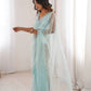 Violet Shimmer Sequin Net Saree