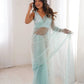 Violet Shimmer Sequin Net Saree