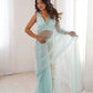 Violet Shimmer Sequin Net Saree