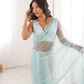 Violet Shimmer Sequin Net Saree