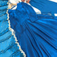 Teal Tassel Sleeve Shimmer Gown