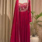 Red Pearl Embroidered Gown