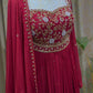 Red Pearl Embroidered Gown