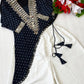 Navy Mirror Lace Kurti
