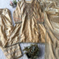 Golden Fendy Silk Embroidered Salwar Suit Set