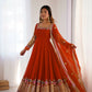 Designer Georgette Embroidered Gown Set