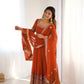 Designer Georgette Embroidered Gown Set