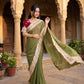 Sequin Cording Mocha Saree
