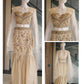 Champagne Floral Mermaid Lehenga
