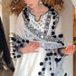 Ivory Mirror Pompom Suit Set