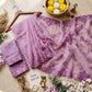 Lilac Sequin Organza Saree