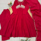 Crimson Beaded Yoke Anarkali Set