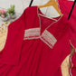 Crimson Beaded Yoke Anarkali Set