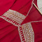 Crimson Beaded Yoke Anarkali Set