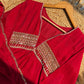 Crimson Beaded Yoke Anarkali Set