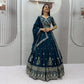 Sequin Embroidered Vichitra Lehenga