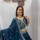 Sequin Embroidered Vichitra Lehenga