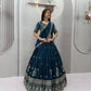 Sequin Embroidered Vichitra Lehenga