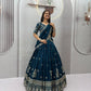 Sequin Embroidered Vichitra Lehenga