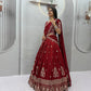 Sequin Embroidered Vichitra Lehenga