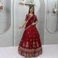 Sequin Embroidered Vichitra Lehenga