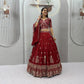 Sequin Embroidered Vichitra Lehenga