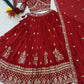 Sequin Embroidered Vichitra Lehenga