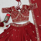 Sequin Embroidered Vichitra Lehenga