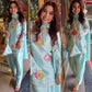 Mauve Floral Patch Kurta Set