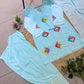 Mauve Floral Patch Kurta Set